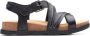 Clarks Stijlvolle platte sandalen voor vrouwen Black Dames - Thumbnail 1