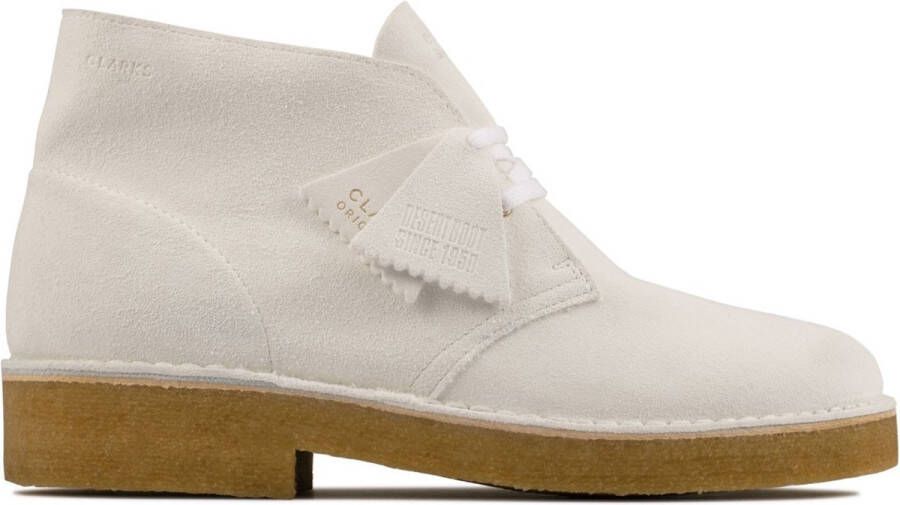 Clarks Dames schoenen Desert Boot221 D white suede