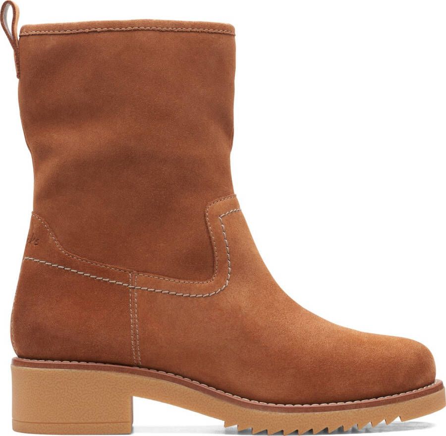 Clarks Dames schoenen Eden Mid Hi D dark tan suede