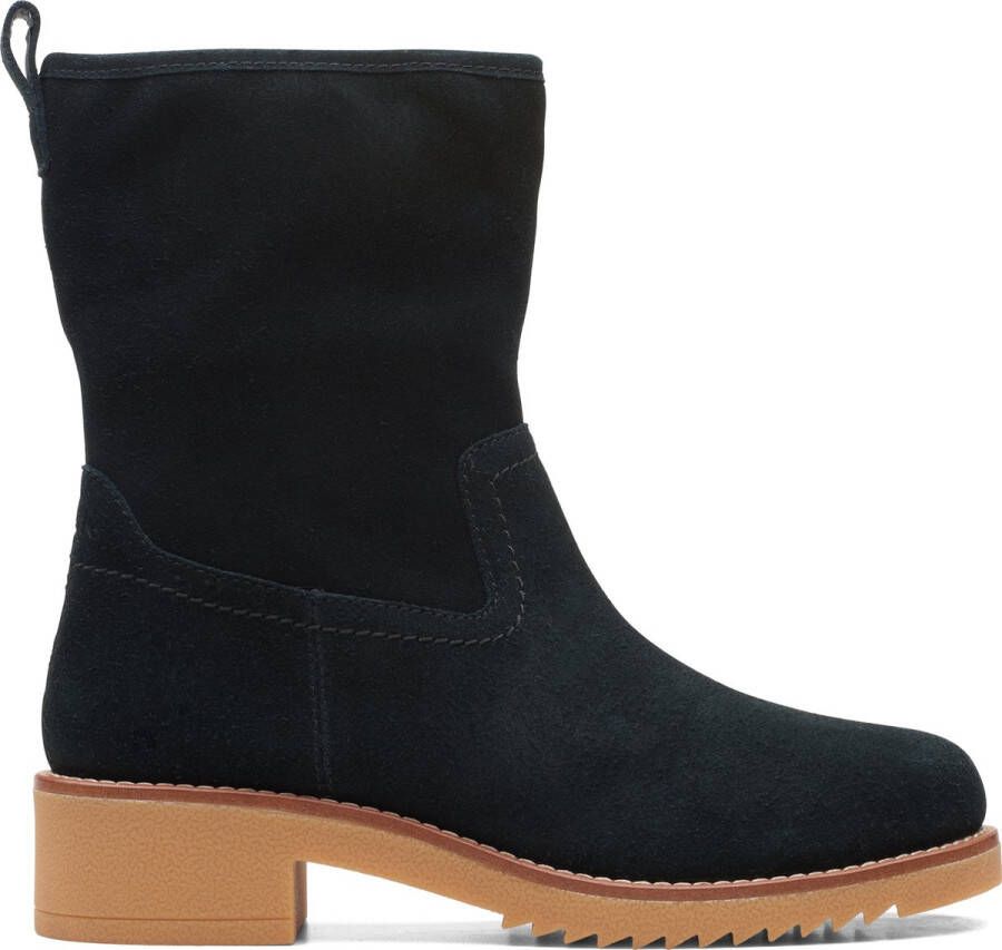 Clarks Dames Stiefel Eden Mid 26161283 4 Rauleder Schwarz Damen 2 black sde