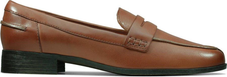 Clarks Damesschoenen Hamble Loafer D tan leather