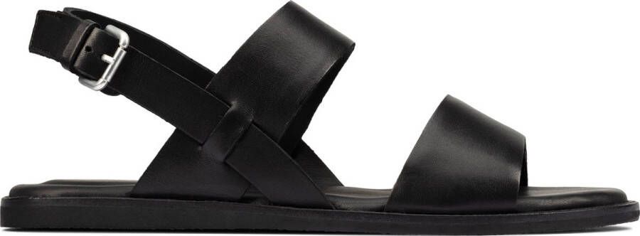 Clarks Stijlvolle zwarte leren sandalen Zwart Dames