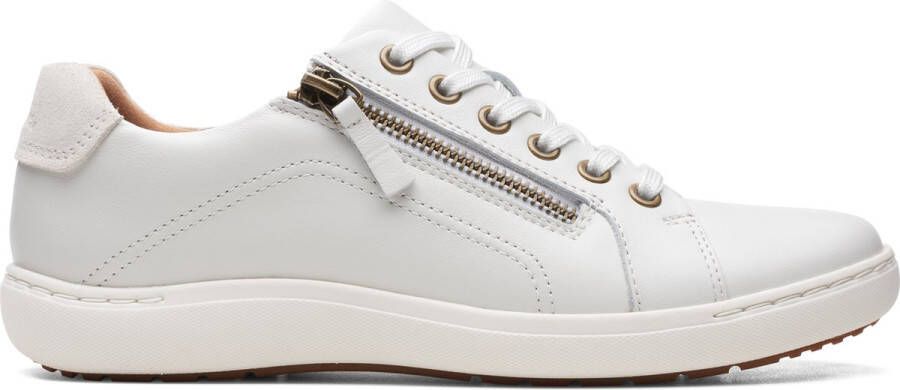 site Monarch Trolley Clarks Dames Nalle Lace D 1 white leather - Schoenen.nl