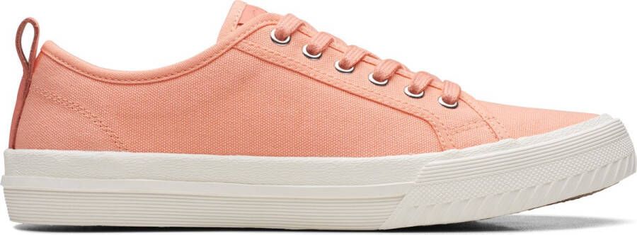 Clarks Stijlvolle Lace Sneakers voor Vrouwen Pink Dames