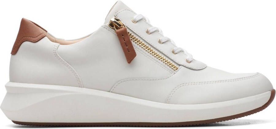 Clarks Dames Un Rio Zip D 1 white leather