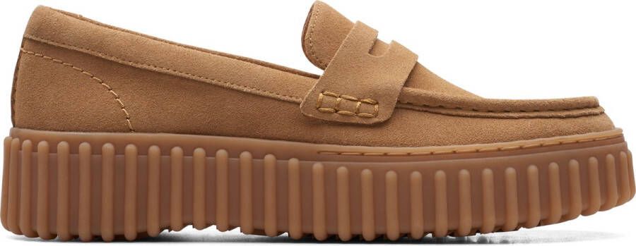 Clarks Bruine Penny Loafers voor Vrouwen Brown Dames