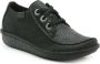 Clarks Zwarte Leren Casual Veterschoenen Black Dames - Thumbnail 1