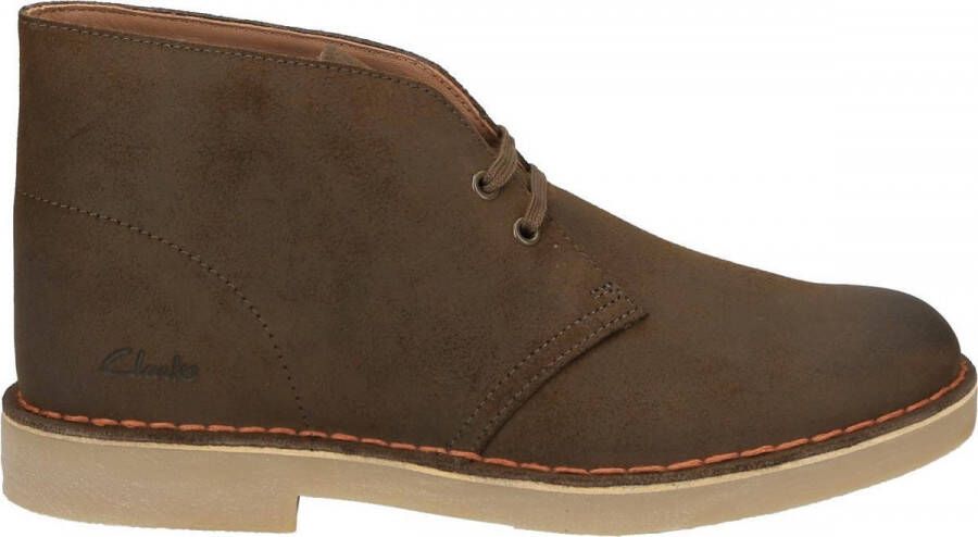 Clarks DESERT BOOT 2 Volwassenen Heren sneakersVrije tijd half hoog Kleur  Groen - Schoenen.nl
