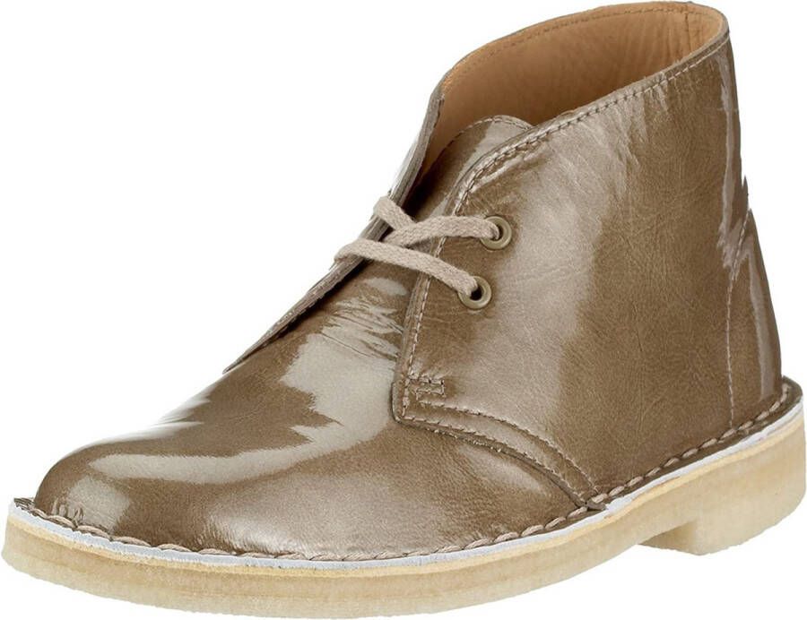 Clarks Metallic Leren Desert Boot voor Dames Green Dames