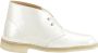 Clarks Metallic Leren Desert Boot Dames Enkellaars Wit Dames - Thumbnail 1