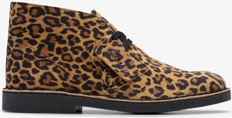 Clarks Desert Bt Evo. Dames Veterschoenen Leopard Suede