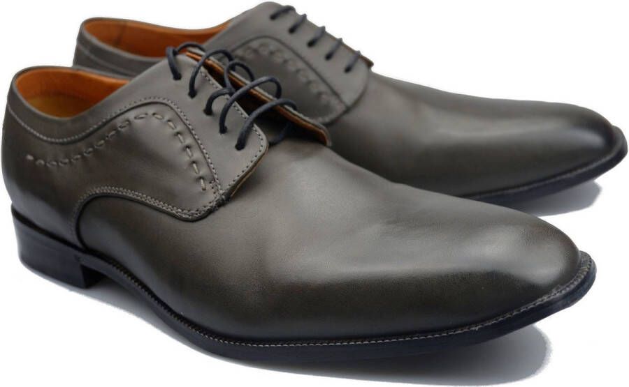 Clarks Klassieke Herenschoen van Leer met Veters Gray Heren