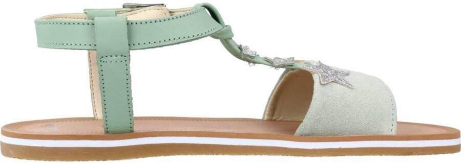 Clarks Stijlvolle platte sandalen voor de zomer Green Dames