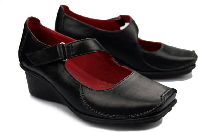 Clarks Comfortabele leren instapper voor dames Black Dames