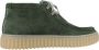 Clarks Suede Herenschoenen Herfst Winter Collectie Green Heren - Thumbnail 1