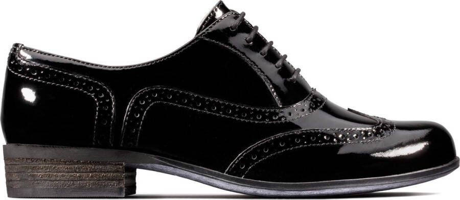 Clarks Hamble Oak Dames Veterschoenen Black Patent