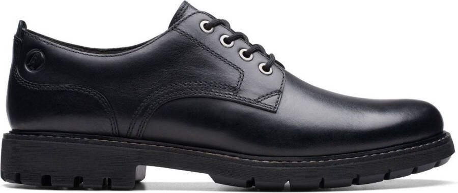 Clarks Leren instappers met veters Black Heren