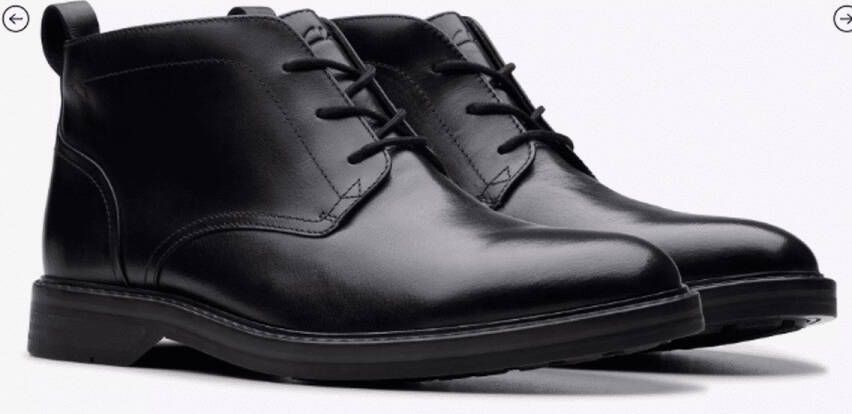 Clarks Heren Bottine Aldwin Chukka Black Leather ZWART