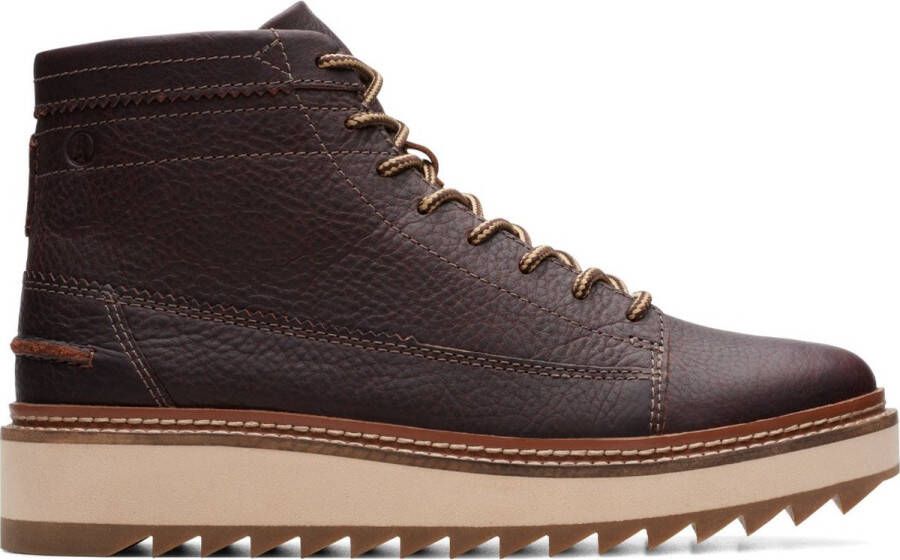 Clarks Heren Clarkhill Hi G 4 dark brown lea