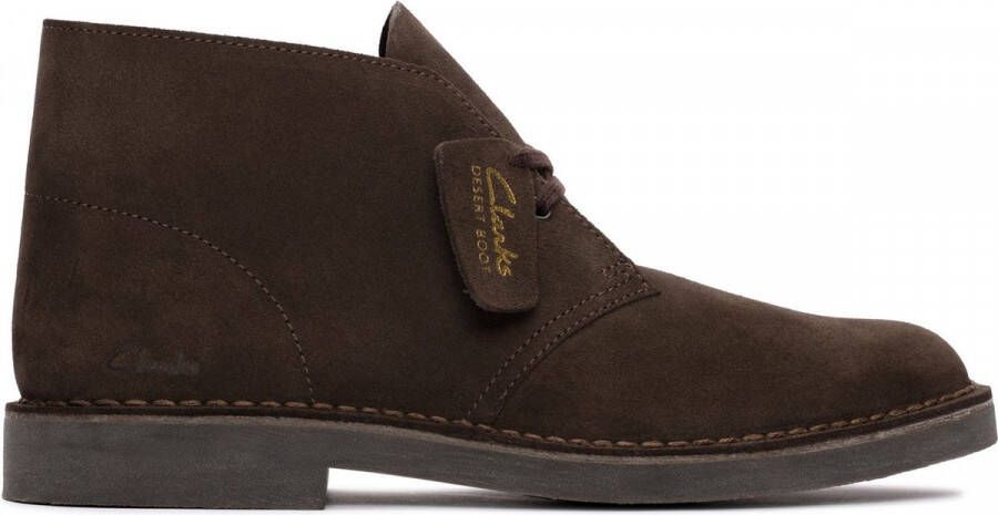 Clarks Veterboot Desert Boot Evo Donkerbruin Verwisselbaar Voetbed