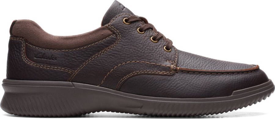 Clarks Donaway Edge Veterschoenen Laag donkerbruin - Foto 3