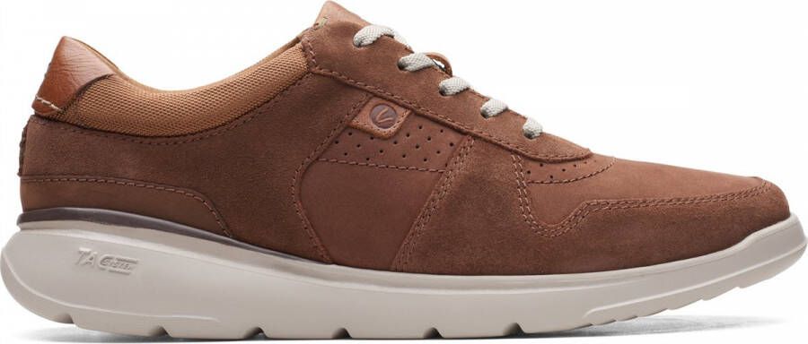 Clarks Sneaker Gaskill Vibe Bruin Suède Extreme Comfort 8½ 42½