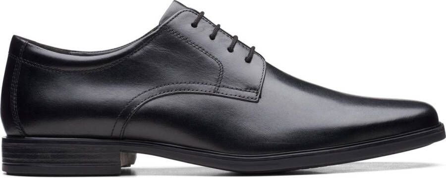 Clarks Zwarte Leren Veterschoenen Black Heren