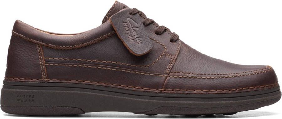 Clarks Veterschoen Nature 5 Lo Dark Brown Lea Donkerbruin