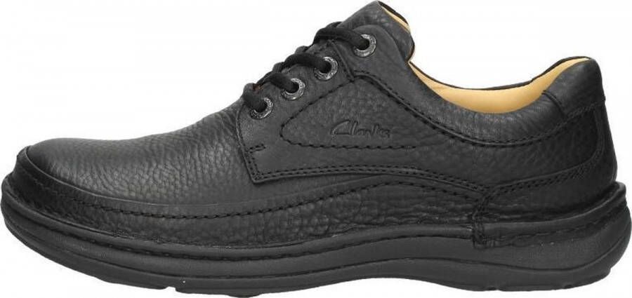 Clarks Nature Three Heren Veterschoenen Black Leather