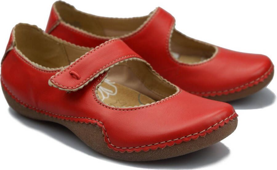 Clarks High Spirit dames ballerina rood