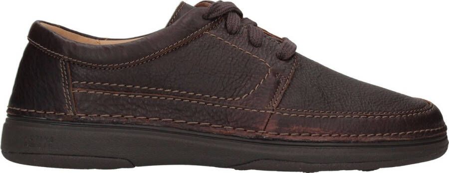 Clarks Veterschoen Nature 5 Lo Dark Brown Lea Donkerbruin