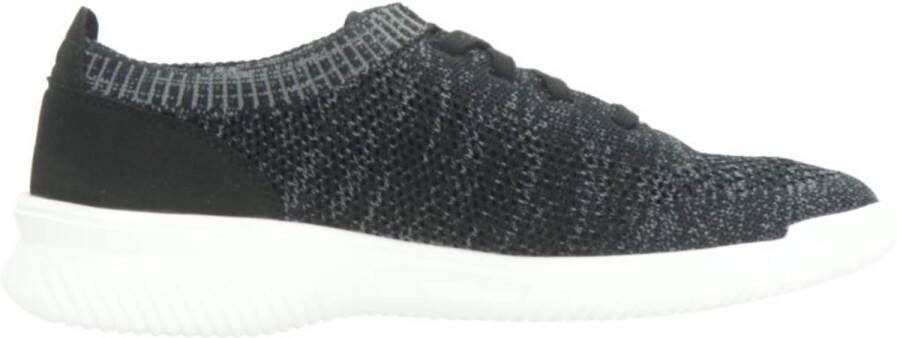 Clarks Stijlvolle Gebreide Sneakers voor Mannen Black Heren