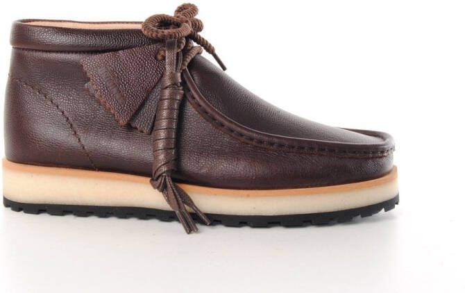 CLARKS ORIGINAL Clarks heren veterboot Wallabee Scout graine leder bruin
