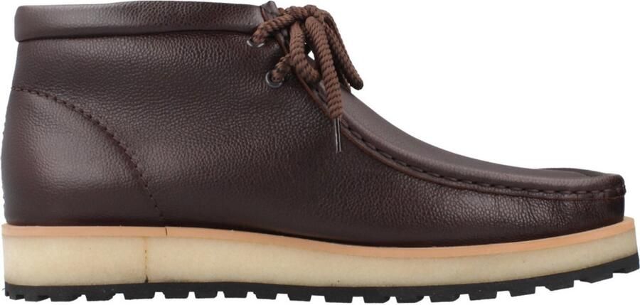 CLARKS ORIGINAL Clarks heren veterboot Wallabee Scout graine leder bruin