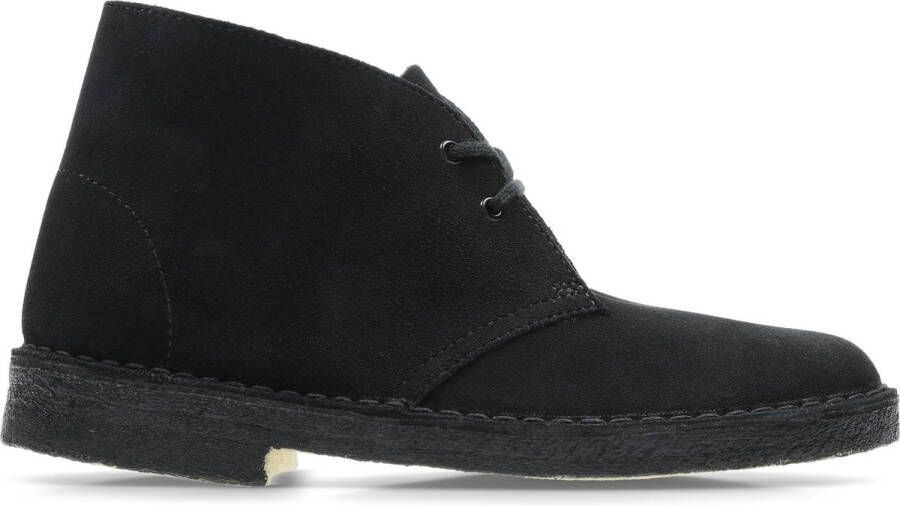 Clarks Originals Desert Boot. Dames Veterboot Black Sde