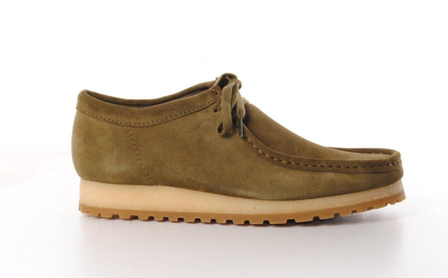 Clarks Originals HerenWallabee Veterschoen kaki suède
