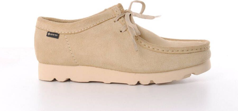 Clarks Originals HerenWallabee veterschoen waterdicht beige suède