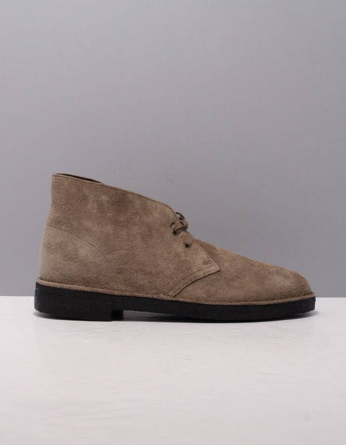 Clarks Stijlvolle Grijze Nubuck Leren Lage Laarzen Grijs Heren