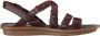 Clarks Platte sandalen van zacht leer voor vrouwen Rood Dames - Thumbnail 1
