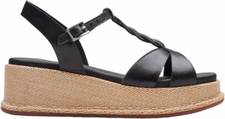 Clarks Sandalettes Women Kimmei Twist Black Leather