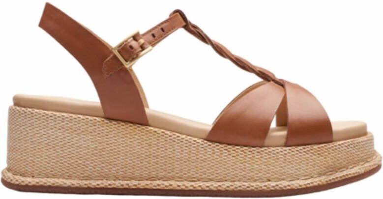 Clarks Sandalettes Women Kimmei Twist Tan Leather
