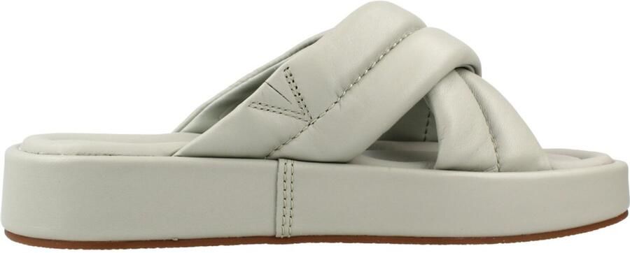 Clarks Pantoffels Alda Glide slides slippers met gewatteerde band