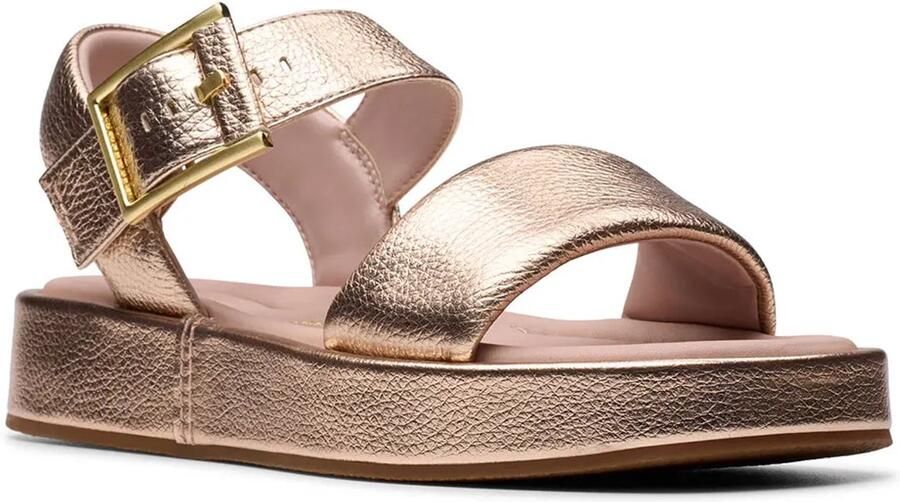 Clarks Shoes Alda Strap Sandalen Goud 1 2 Vrouw