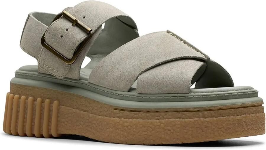 Clarks Shoes Evamar Wish Sandalen Groen Vrouw