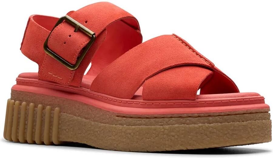Clarks Shoes Evamar Wish Sandalen Rood Vrouw
