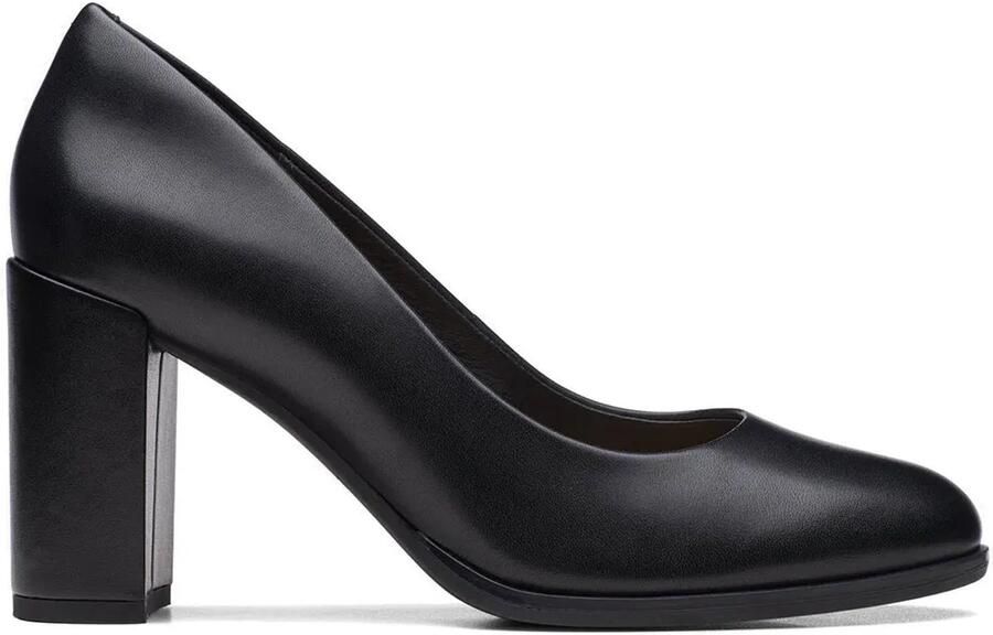 Clarks Shoes Freva85 Court Wide Hakken Zwart 1 2 Vrouw