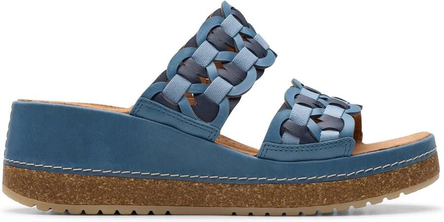 Clarks Shoes Kassanda Mule Sandalen Blauw 1 2 Vrouw