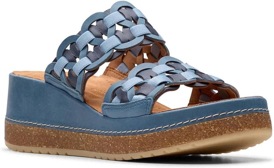 Clarks Shoes Kassanda Mule Sandalen Blauw 1 2 Vrouw