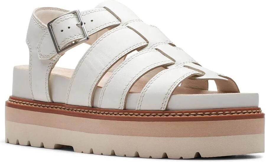 Clarks Shoes Orianna Twist Sandalen Wit Vrouw