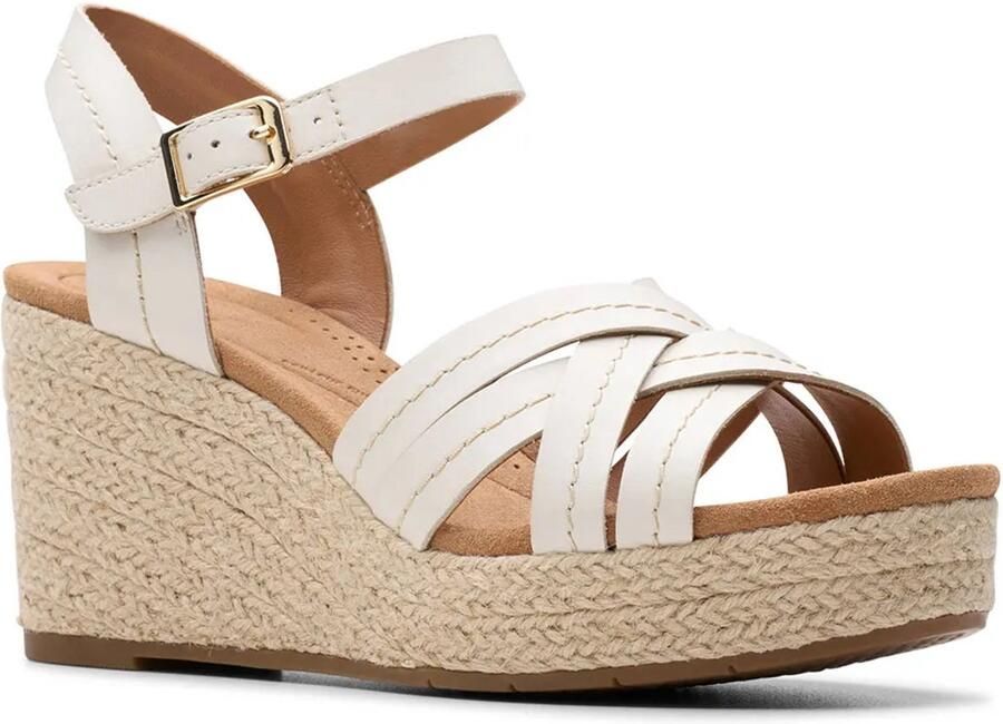 Clarks Shoes Sabina Strap Sandalen Wit Vrouw